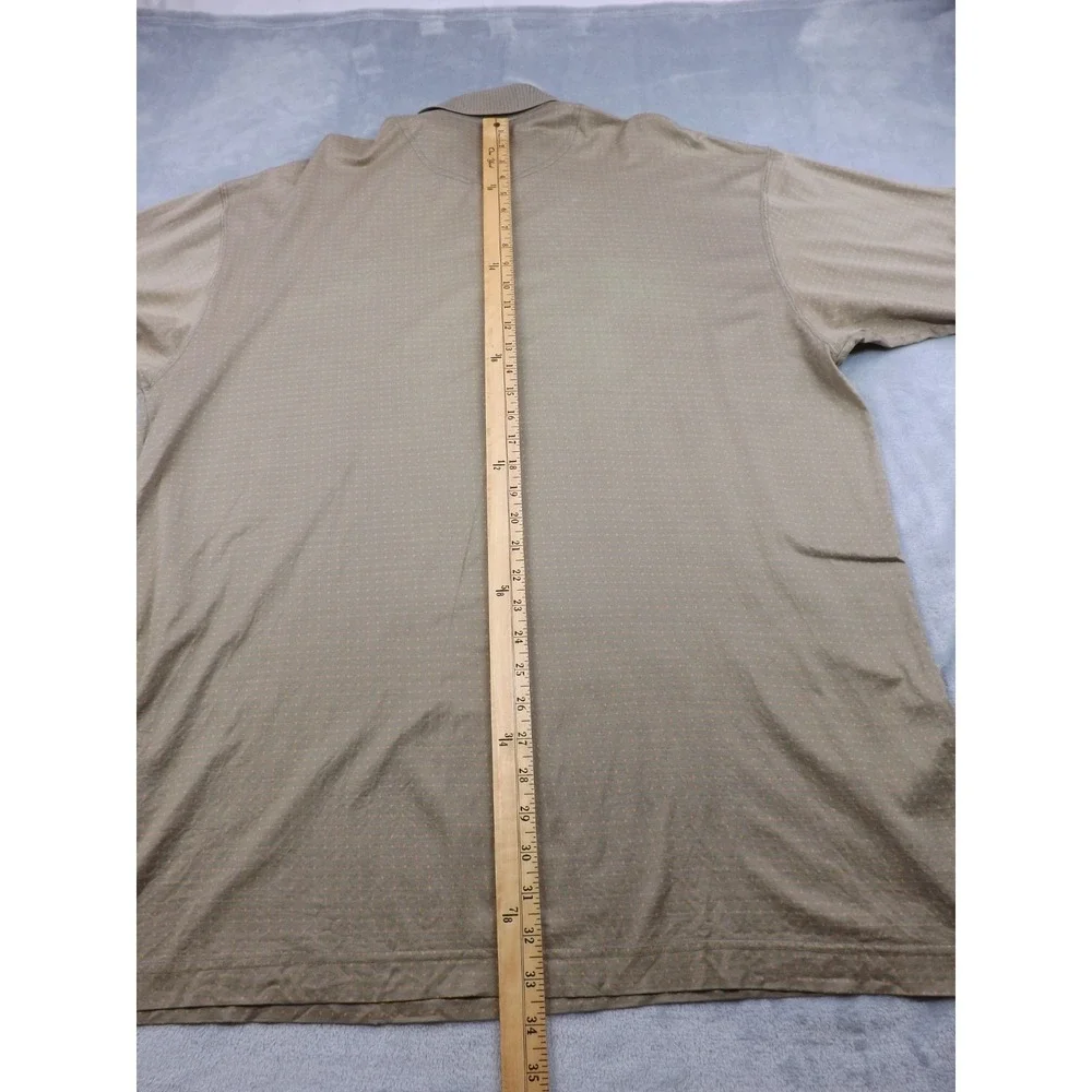 Haley Reserve Polo Shirts Men's XXL Brn/Blk/Wht, Greenish Tan/Orange Set of Two